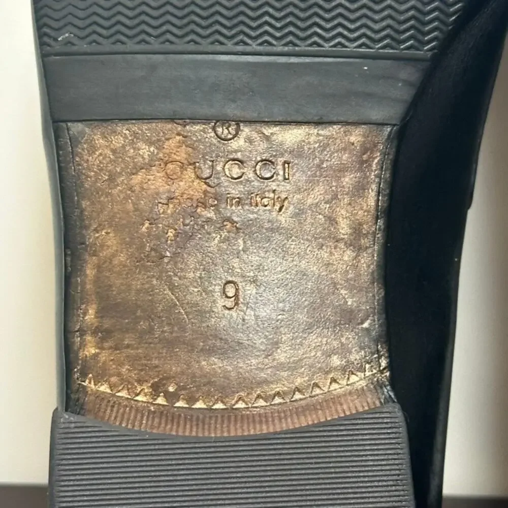 FULLY RESOLED Gucci Horsebit Bit Loafers Black Calf Made in Italy UK 9 US 10 D